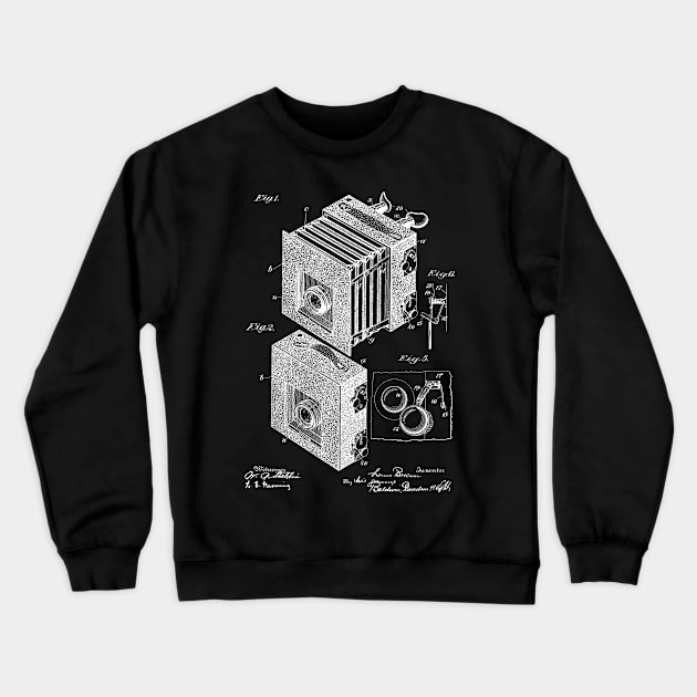 Photographic Camera Vintage Patent Hand Drawing Crewneck Sweatshirt by TheYoungDesigns